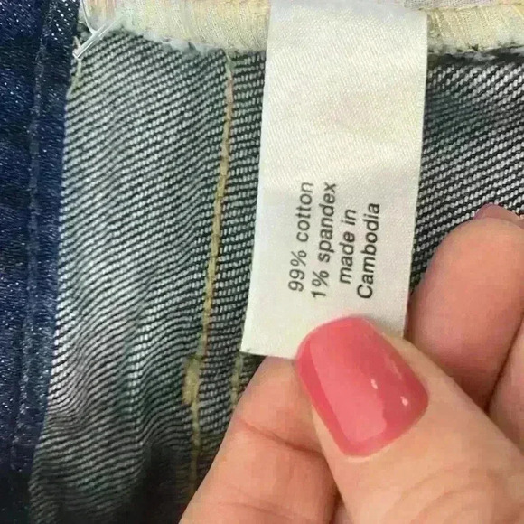 Lane Bryant Women’s Jeans Size 28L Distressed Dark Wash Signature Fit Straight - Picture 12 of 13